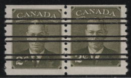 Canada 1951 MNH Sc 309, 309i 2c George VI Coil Precancel Jump Pair With Corner Flaw - Vorausentwertungen