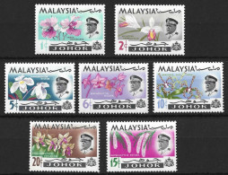 MALAYA..." JOHORE.."....QUEEN ELIZABETH II...(1952-22..)....." 1965..."......SET OF 7.......(CAT.VAL.£3.75..).......MH.. - Johore