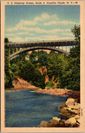 New York Ausable Chasm U S Highway Bridge On Route 9 Curteich - Adirondack