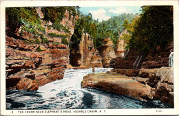 New York Ausable Chasm The Chasm Near Elephant's Head Curteich - Adirondack