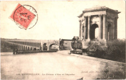 CPA 34 (Hérault) Montpellier - Le Château D'eau Du Peyrou Et L'Aqueduc TBE 1905, éd. Guende à Marseille - Wassertürme & Windräder (Repeller)