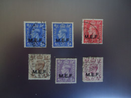 ITALY USED STAMPS   6  OVERPRINT  MEF BRITISH OCCUP. M.E.F. - Ocu. Británica MEF