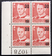 Denmark 1956 King Frederik IX, Overprint 30 øre On 25 øre. Minr.361  MNH (**)  ( Lot KS 11 ) - Nuevos