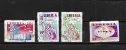 LIBERIA  1956 FIPEX  YVERT N°A97/100 OBLITERES - Esposizioni Filateliche