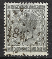 BELGIQUE Obl. PC Ca.1865-66:  Le Y&T 17, TB Obl. PC 185 - 1865-1866 Profile Left