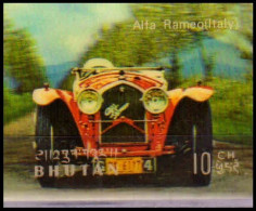BHUTAN 1971 CLASSIC CARS Plastic - 3-D / Odd / Unusual / Unique Stamp Mint, As Per Scan - Oddities On Stamps