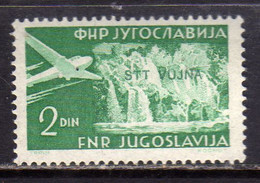 TRIESTE B 1954 POSTA AEREA AIR MAIL ESPERANTO CONGRESS FRANCOBOLLI DI YUGOSLAVIA SOPRASTAMPATO JUGOSLAVIA 2d MNH - Airmail