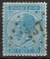 BELGIQUE Obl. PC Ca.1865-66:  Le Y&T 18, TB Obl. PC 237 - 1865-1866 Profile Left