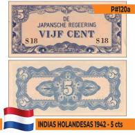B0788# Indias Holandesas 1942. 5 Cts (UNC) P#120a - Indes Néerlandaises