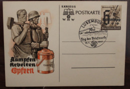 LUXEMBURG 1941 Tag Der Briefmarke Cover Luxembourg Besetzung U-Boot SST - 1940-1944 Ocupación Alemana