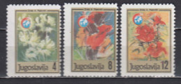 Yugoslavia Macedonia 1988 - Red Cross: For Fight Against Cancer - Paintings, 3 V., MNH** - Beneficenza
