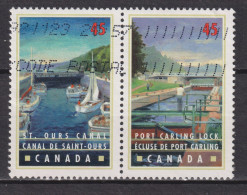 1998 Kanada  Mi:CA 1680+1681°,Yt:CA 1572+1573°, St. Ours Canal, Quebec +  Port Carling Lock, Ontario - Oblitérés