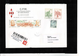 MONACO Enveloppe 6 Timbres De 2007 - Marcophilie