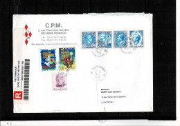 MONACO Enveloppe  7 Timbres De 2008 - Postmarks