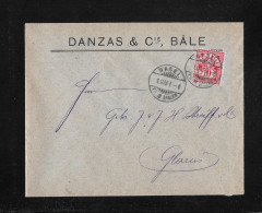 1901 HEIMAT BASEL ► Brief "Danzas & Cie, Bâle" Nach Glarus   ►SBK-61B◄ - Cartas & Documentos