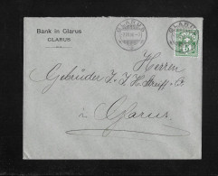 1906 HEIMAT GLARUS ► Vorort Brief "BANK IN GLARUS"    ►SBK-82◄ - Cartas & Documentos
