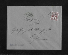 1899 HEIMAT GLARUS ► Vorort Brief "BANK IN GLARUS"    ►SBK-60B◄ - Cartas & Documentos