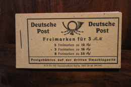 1946 Markenheftchen Carnet Booklet Cover Dt Deutsches Post Zone AAS Neuf - Altri & Non Classificati