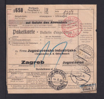 1939 - Selbstbucher-Paket Stuttgart.. Robert-Bosch A.-G... - Nach Jugoslavien - Elettricità