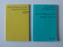 Goethe. Iphigenie Auf Tauris. Buch + Erläuterungen Und Dokumente. Reclam 83 & 8101. Second Hand. D'occasion - Duitse Auteurs