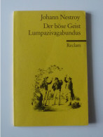 Johann Nestroy. Der Böse Geist Lumpazivagabundus. Reclam 3025. Second Hand. D'occasion - Autores Internacionales