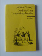 Johann Nestroy. Der Böse Geist Lumpazivagabundus. Reclam 3025. Second Hand. D'occasion - Internationale Autoren