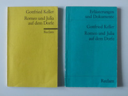 Gottfried Keller. Romeo Und Julia Auf Dem Dorfe. Reclam 6172 & 8114. Buch + Erläuterungen. Second Hand. D'occasion - Autores Alemanes