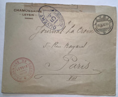 Schweiz1916"PRISONNIERS DE GUERRE(INTERNÉS)LEYSIN SUISSE"CHAMOSSAIRE VD>France(POW WW1 1914-1918censure Brief Lettre Kgf - Cartas & Documentos