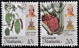 Malaysia Selangor 1986 Agriculture  Stampworld N° 129 Et 131 - Selangor