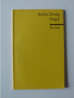 Stefan Zweig. Angst. Reclam 6540. Second Hand Book. Livre D'occasion - Unclassified