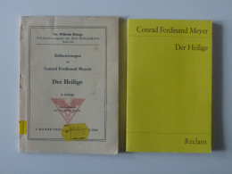 Conrad Ferdinand Meyer. Der Heilige. Reclam 6948 [2] & Bange Verlag 228. Second Hand Books. Livres D'occasion - Zonder Classificatie
