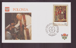 Pologne, Enveloppe Avec Cachet " Visite Du Pape Jean-Paul II " Du 8 Juin 1991 à Warszawa - Máquinas Franqueo (EMA)