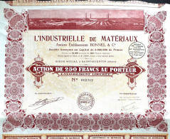 L’Industrielle De Matériaux – Capital 6 Mio. Francs (Ch. Crabbe) - Industrie