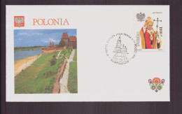 Pologne, Enveloppe  Avec Cachet " Visite Du Pape Jean-Paul II " Du 3 Juin 1991 à Lubaczow - Máquinas Franqueo (EMA)