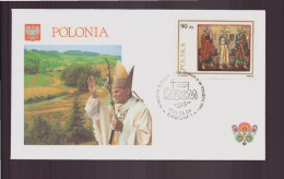 Pologne, Enveloppe  Avec Cachet " Visite Du Pape Jean-Paul II " Du 4 Juin 1991 à Radom - Máquinas Franqueo (EMA)