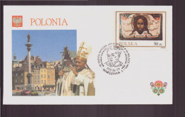 Pologne, Enveloppe  Avec Cachet " Visite Du Pape Jean-Paul II " Du 9 Juin 1991 à Warszawa - Máquinas Franqueo (EMA)