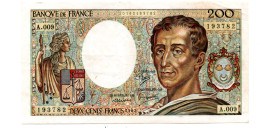FRANKRIJK  200 FRANCS 1982 - 200 F 1981-1994 ''Montesquieu''
