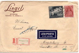 64878 - Ungarn - 1942 - 70f Stephansdom MiF A R-LpBf BUDAPEST -> MAGDEBURG (Deutschland) M Dt Zensur, Rs Le Mgl - Cartas & Documentos