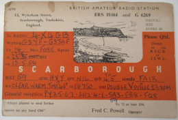 UK UNITED KINGDOM ENGLAND SCARBOROUGH YORKSHIRE AMATEUR SHORTWAVE RADIO STATION CARD POSTCARD ANSICHTSKARTE - Scarborough