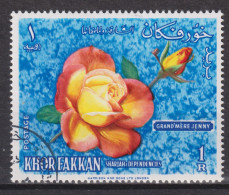 1966 Khor Fakkan Mi:AE-KF 58A, Yt:AE-KF 25-E, Light Yellow Pink Hybrid Tea Rose "Grand' Mère Jenny", 1950 - Khor Fakkan