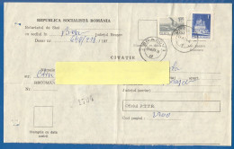 Rumänien; Document Mit Steuermarken 1978; Brasov; Romania - Fiscali