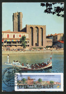 FRANCE (2023) Carte Maximum Card ATM LISA - Assemblée Générale Philapostel Cap D'Agde, Joutes Nautiques, Église, Hérault - 2020-…