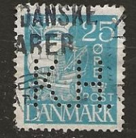 Timbre Danemark Perforé KH - Used Stamps