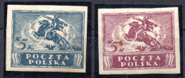 Pareja De Sellos De Polonia Sin Dentar. - Unused Stamps