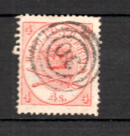 Denmark 1864 Coat Of Arms Stamp (Michel 13) Nice Used Nr.cancel 30 Horsens - Gebraucht
