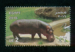 EGYPT / 2016 / GIZA ZOO ; 125 YEARS / ANIMALS / HIPPOPOTAMUS / MNH / VF - Ungebraucht