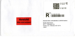 L64885 - Bund - 2023 - €7,20 Schalterfreistpl A R-Bf Nach Japan, Rs Japan Codierungsaufkleber - Cartas & Documentos