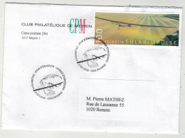 Suisse // Schweiz // 2010-2019  // 2016 //  Avion "Solar Impulse 2" Lettre Avec Cachet 1er Jour - Lettres & Documents