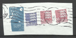 DENMARK Dänemark O 2022 Cover Out Cut With 4 Stamps Coat Of Arms Etc. - Usati