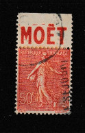 TYPE SEMEUSE 50c Bande Publicitaire  MOET - Used Stamps